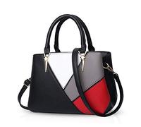 NICOLE & DORIS Bolsos de mano para mujer Bolsos para damas las últimas tendencias bolsos bandolera de color empalmes Negro