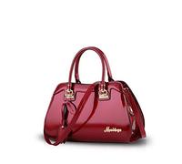 NICOLE&DORIS Bolsos de Mano para Mujer Bolsos para Mujeres Bolsos Charol de Hombro para Damas Bolsos Tote Bolsos Bandolera para Mujer Rojo