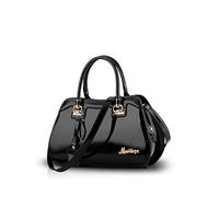 NICOLE&DORIS Bolsos de Mano para Mujer Bolsos para Mujeres Bolsos Charol de Hombro para Damas Bolsos Tote Bolsos Bandolera para Mujer Negro