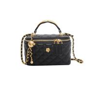NICOLE & DORIS Bolsos de Mano Pequeños Bolso Cubo Bolso Bandolera con Cadena Bolso de Hombro PU Cuero Bolsos Cruzados para Compras Viajes Citas Trabajo Negro