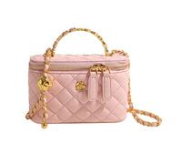NICOLE & DORIS Bolsos de Mano Pequeños Bolso Cubo Bolso Bandolera con Cadena Bolso de Hombro PU Cuero Bolsos Cruzados para Compras Viajes Citas Trabajo Rosa