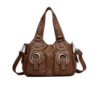 NICOLE & DORIS Bolsos de Moda Mujer Bolso de Mano Elegante Bolso Tote Hobo Bag Bolso Bandolera Retro Bolso Hombro PU Cuero Suave Bolso Cruzados per Lavoro, Shopping e Viaggi Marrón