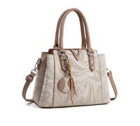 NICOLE & DORIS Bolsos de Mujer Bolsos Bandolera Estampado Cuero PU Bolso de Hombro Bolso Mano de Bolsillo Múltiple Bolso Tote para Trabajar Compras Viaje Caqui