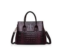 NICOLE & DORIS Bolsos de mujer Bolsos de asa superior de cocodrilo Cuero lujoso Bolsos de moda de PU Cuero Mora