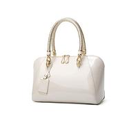 NICOLE & DORIS Bolsos de Mujer Bolsos de Mano Elegante Bolso de Charol Bolsos de Fiesta Mujer Bolso Bandolera Impermeable Bolsos de Crossbody Blanco