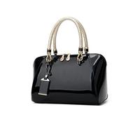 NICOLE & DORIS Bolsos de Mujer Bolsos de Mano Elegante Bolso de Charol Bolsos de Fiesta Mujer Bolso Bandolera Impermeable Bolsos de Crossbody Negro