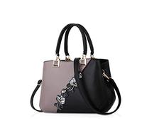 NICOLE & DORIS Bolsos de Mujer Bolsos de Moda Bolso Estampado de Flores Bolsos de Mano Bolsos de Hombro Noir