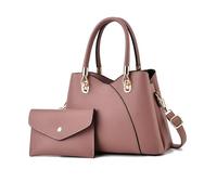 NICOLE & DORIS Bolsos de Mujer Conjunto de Bolsos 2pcs Set Bolso Bandolera Cuero PU Bolso de Mano Elegante Bolsos de Hombro Casual Bolsa Tote para Trabajo Fiesta Rosa