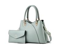 NICOLE & DORIS Bolsos de Mujer Conjunto de Bolsos 2pcs Set Bolso Bandolera Cuero PU Bolso de Mano Elegante Bolsos de Hombro Casual Bolsa Tote para Trabajo Fiesta Verde