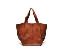 NICOLE & DORIS Bolsos de Mujer Grandes Bolso Bandolera Bolso Tote con Compartimento Bolsos Universidad Piel Suave Bolso de Hombro Ligero Plegable Bolso Trabajo Marrón Caramelo