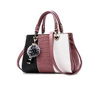 NICOLE & DORIS Bolsos de Mujer Grandes Bolso de Hombro Bolso Señora Bolsos Tote Bolso Shopper PU Cuero Rosa 1
