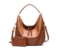 NICOLE & DORIS Bolsos de Mujer Hobo Casual Bolso Tote Grande Bolso de Hombro para Mujer Gran Capacidad para Viaje Trabajo Escuela Compras Marrón