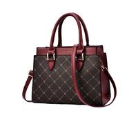 NICOLE & DORIS Bolsos de Mujer Moda Bolso Señora Bandolera PU Cuero Bolsos de Hombro Casual Bolsos de Mano Multicolor Bolso Tote Mediano Bolsos Cruzados Borgoña
