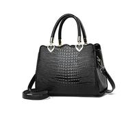 NICOLE & DORIS Bolsos de Mujer Modernos Bolso de Mano Elegante Bolso Bandolera Cocodrilo Bolsos Totes Pequeño Bolso de Hombro para Viajes Compras Trabajo Citas Negro