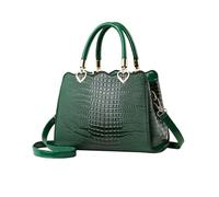 NICOLE & DORIS Bolsos de Mujer Modernos Bolso de Mano Elegante Bolso Bandolera Cocodrilo Bolsos Totes Pequeño Bolso de Hombro para Viajes Compras Trabajo Citas Verde