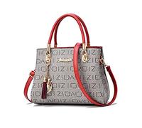 NICOLE & DORIS Bolsos de Mujer Nuevos Bolso Estampado Bolso Bandolera Elegancia Mediano Bolso Señora Tote Cuero Bolso PU Bolsos de Hombro con Colgante