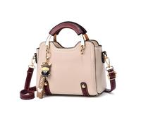 NICOLE & DORIS Bolsos de Mujer Pequeños Bolso Bandolera Moda Bolso Lindo Bolso de Mensajero Niñas Crossbody Bag Bolsa Cruzado con Colgante Caqui