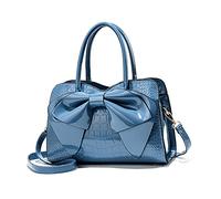 NICOLE & DORIS Bolsos de Mujer Pequeños Bolso Señora Bandolera Lindo Bolsa de Mensajero para Niñas Bolso Hombro de Cuero PU Impermeable Bolsa de Charol Bolsos de Mano de Fiesta Azul