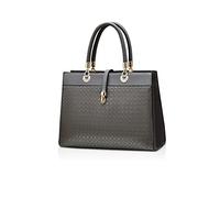 NICOLE & DORIS Bolsos de Mujer Simple Bolso Hombro Bolsos de Mano Bandolera Bolso Trabajo Mujer Shopper Tote Bag PU Cuero Bolsos Cruzados con Múltiples Compartimentos Gris Oscuro