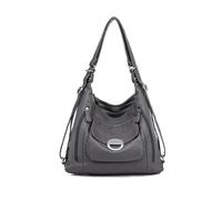 NICOLE & DORIS Bolsos Hobo Mujer Bolso Hombro Mujer Grande Bolsos Totes Bolso Bandolera Vintage Bolso de Mano PU Cuero Suave Bolso Shopper Mochila Gris