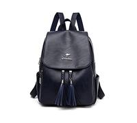 NICOLE & DORIS Bolsos Mochila Mujer Elegante Mochila de Cuero Mochila Antirrobo Bolsa de Viaje Mochila Universitaria Casual Mochila con Solapa Azul