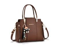 NICOLE & DORIS Bolsos Mujer Bandolera Bolsos de Hombro de Moda Bolsa de Mano con Colgante Bolsos Cruzados Bolso de Las Señoras para Trabajar Compras Café