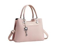 NICOLE & DORIS Bolsos Mujer Bolso Bandolera Lindo Bolsos Sencillos para Mujer Bolso de Mano Bolsos Cruzados Cuero PU Bolso de Hombro para Trabajo Viaje Rosa