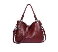 NICOLE & DORIS Bolsos Mujer Grandes Bolsos Totes Elegante Bolso Hombro Hobo Bolso de Mano Bandolera PU Cuero Suave Bolso per Lavoro, Shopping e Viaggi Borgoña