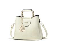 NICOLE & DORIS Bolsos Mujer Pequeños Bolso de Mano de Moda Bolso Bandolera con Asa Bolso de Hombro Impermeable Bolso Tote Pequeño Bolsos Cruzados Blanco