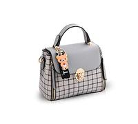 NICOLE&DORIS Bolsos para mujer bolso con solapa para niñas Bolsos de Mano lindos bolsos bolsos de hombro gris