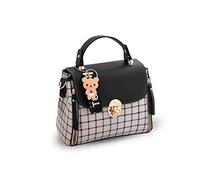 NICOLE&DORIS Bolsos para mujer bolso con solapa para niñas Bolsos de Mano lindos bolsos bolsos de hombro Negro
