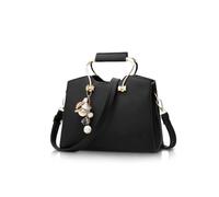 NICOLE&DORIS Bolsos para mujeres Bolsos asa asas Bolsos bandolera para damas Bolso de cuero con correa larga negro