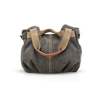 NICOLE&DORIS Bolsos para Mujeres de Tela Bolsos de Hombro para Mujer Bolso Hobo de Lona para Mujer Gris