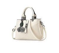 NICOLE & DORIS Bolsos para Mujeres Moda Bolso Bandolera Mujer Cuero de PU Exquisito Hombro Bolso con Asa Superior y Pompón