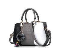 NICOLE & DORIS Bolsos para Mujeres Moda Bolso Bandolera Mujer Cuero de PU Exquisito Hombro Bolso con Asa Superior y Pompón