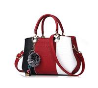 NICOLE & DORIS Bolsos para Mujeres Moda Bolso Bandolera Mujer Cuero de PU Exquisito Hombro Bolso con Asa Superior y Pompón