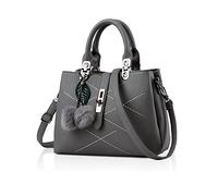 NICOLE & DORIS Bolsos para Mujeres Moda Bolso Bandolera Mujer Cuero de PU Exquisito Hombro Bolso con Asa Superior y Pompón