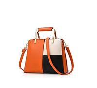 Nicole & Doris Bolsos Simples de Las Mujeres Bolsa de Hombro Grande Bolso Señora Bandolera Bolso Trabajo Mujer Cuero de la PU Diario Vida Naranja
