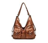 NICOLE & DORIS Bolsos Totes Mujer Bolso Bandolera Mochila Bolsos Hobo Vintage Bolso Hombro PU Cuero Suave Grande Bolso de Mano per Lavoro, Shopping e Viaggi Marrón