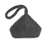 NICOLE & DORIS Cartera de Mano Fiesta, Clutch Mujer Bolso de Noche Diamante Bolso de Embrague para Ceremonia Boda Novia Negro
