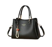 NICOLE & DORIS Elegante Bolsos de Mano Mujer Bolso Bandolera Bolso Señora Tote Cuero PU Bolso de Hombro para Trabajar Trabajo Viaje Negro