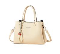 NICOLE & DORIS Elegante Bolsos de Mano Mujer Bolso Bandolera Bolso Señora Tote Cuero PU Bolso de Hombro para Trabajar Trabajo Viaje Blanco