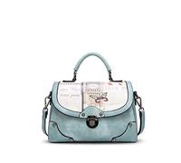 NICOLE&DORIS Elegante Bolsos de Mano para Mujer Monederos Bolso Tote Crossbody Mujer Bolso de Bandolera Bolsa Multifunción Durable PU Azul