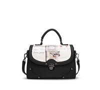 NICOLE&DORIS Elegante Bolsos de Mano para Mujer Monederos Bolso Tote Crossbody Mujer Bolso de Bandolera Bolsa Multifunción Durable PU Negro