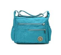 NICOLE&DORIS Hombro Crossbody Bolsos de Mano Mensajero Bandolera Impermeable Nylon Azul Claro