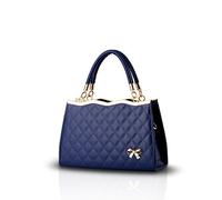 Nicole&Doris Las nuevas mujeres/señoras del bolso del hombro del bolso de Crossbody suave superficie del cuero de la PU de diamante del enrejado Zafiro