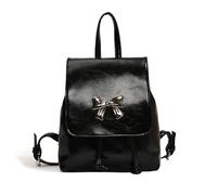 NICOLE & DORIS Mini Mochila Mujer Moda Ligera Mochila Pequeña de Cuero PU Bolso Escolar Bonita para Uso Diario,Trabajo y Universidad Negro