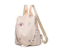 NICOLE & DORIS Mochila Antirrobo Mujer Bolso Mochila Moda Bolso de Hombro y Mochila Gran Capacidad Mochila Mujer Ligera Mochila Bordada para Escuela Trabajar Viaje Caqui