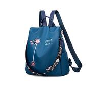 NICOLE & DORIS Mochila Antirrobo Mujer Bolso Mochila Moda Bolso de Hombro y Mochila Gran Capacidad Mochila Mujer Ligera Mochila Bordada para Escuela Trabajar Viaje Azul