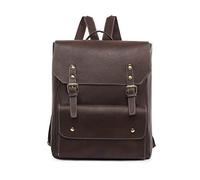 NICOLE & DORIS Mochila Antirrobo Mujer Mochila de Gran Capacidad Bolsos Mochilas de Cuero PU Casual Daypack Mochila Portatil para Trabajo Vacaciones Viajes Café